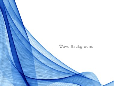 Modern Mavi dalga tasarım arka plan vektörü