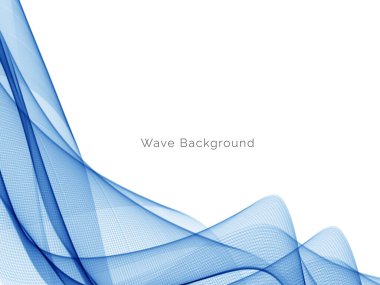 Modern Mavi dalga tasarım arka plan vektörü