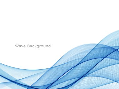 Modern Mavi dalga tasarım arka plan vektörü