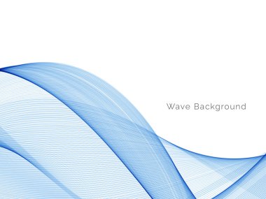 Modern Mavi dalga tasarım arka plan vektörü