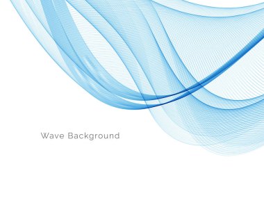 Modern Mavi dalga tasarım arka plan vektörü