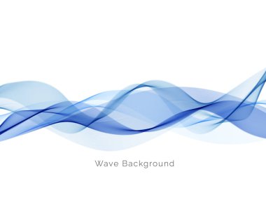 Soyut dekoratif mavi dalga arka plan vektörü