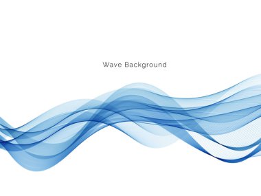 Soyut mavi dalga arkaplan vektörü