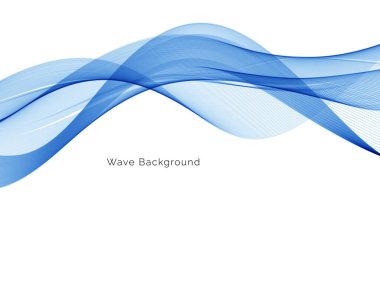 Mavi dalga modern stil arkaplan vektörü