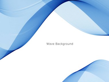 Modern mavi dalga dekoratif arkaplan vektörü