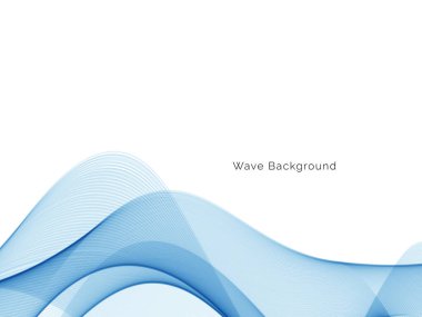 Mavi dalga modern stil arkaplan vektörü