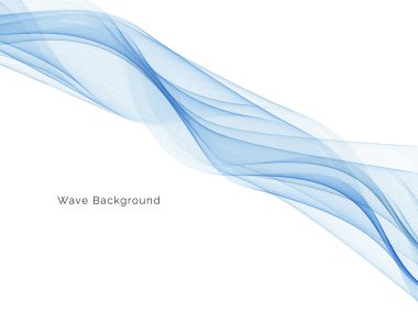 Modern mavi dalga dekoratif arkaplan vektörü