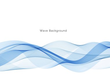 Modern mavi dalga dekoratif arkaplan vektörü