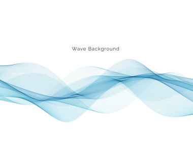 Mavi dalga modern stil arkaplan vektörü