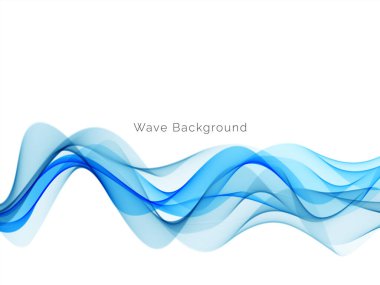 Modern stil mavi dalga arkaplan vektörü