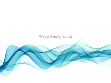 Soyut dekoratif mavi dalga arka plan vektörü