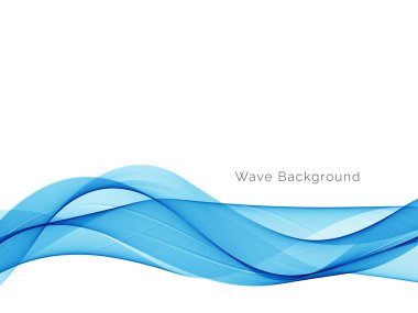 Soyut dekoratif mavi dalga arka plan vektörü