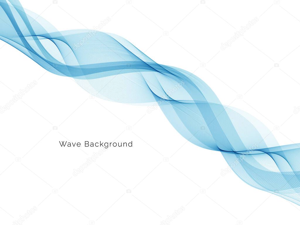Blue wave modern stylish background vector