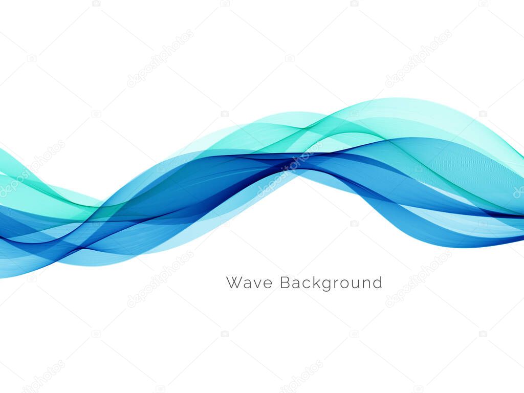 Modern stylish blue wave background vector