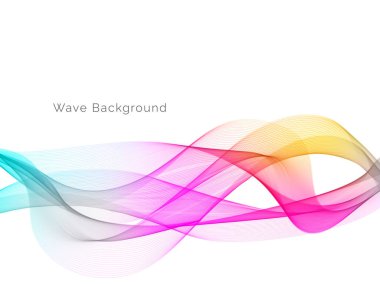 Modern renkli dalga tasarımı arkaplan vektörü