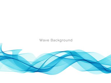 Mavi dalga tasarım arkaplan vektörü