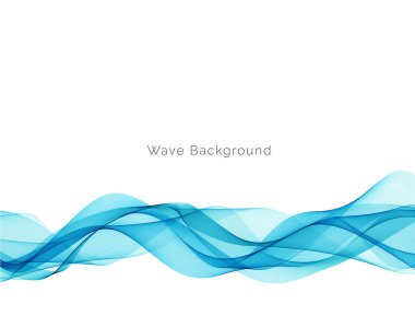 Mavi dalga tasarım arkaplan vektörü