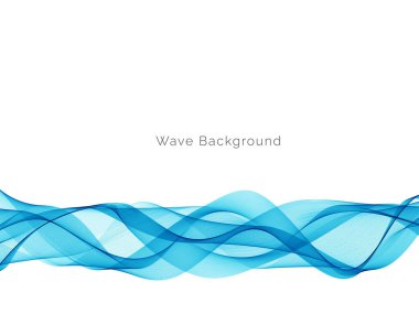 Mavi dalga tasarım arkaplan vektörü
