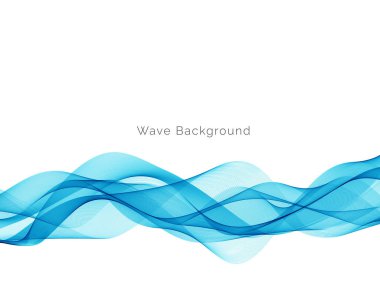 Modern mavi dalga stil dinamik arkaplan vektörü