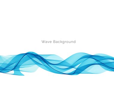 Mavi dalga tasarım arkaplan vektörü