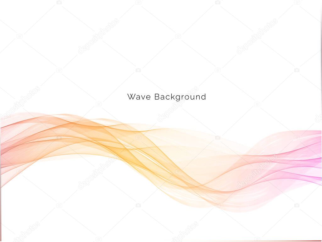 Colorful smoke wave design modern background vector