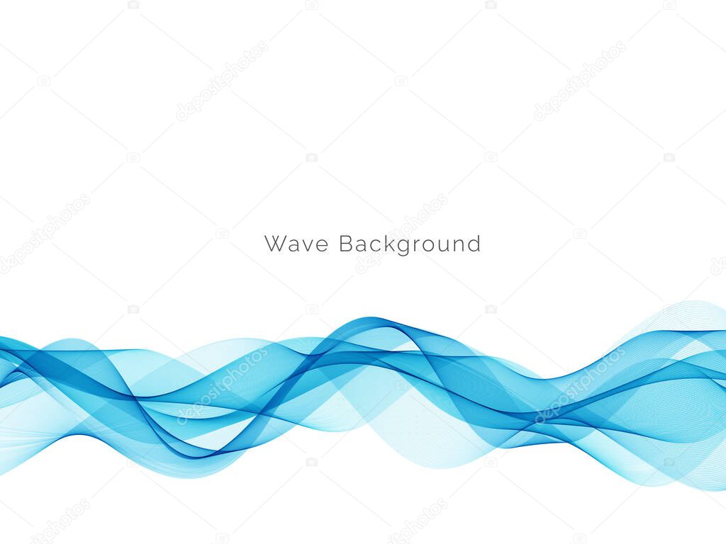 Blue wave design minimal motion background vector