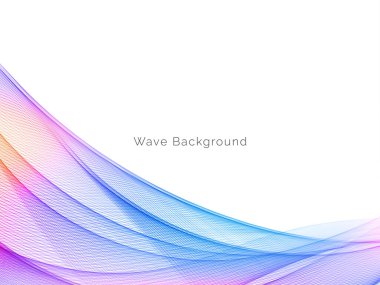 Renkli dalga tasarım vektörüyle dekoratif arkaplan