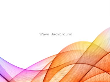 Çekici modern dalga konsepti dekoratif arka plan vektörü