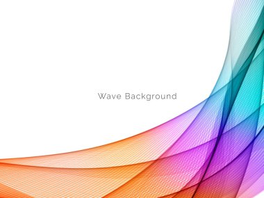 Çekici modern dalga konsepti dekoratif arka plan vektörü