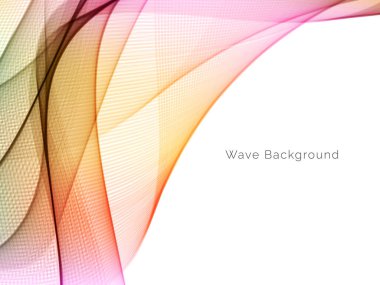 Renkli dalga tasarım vektörüyle dekoratif arkaplan