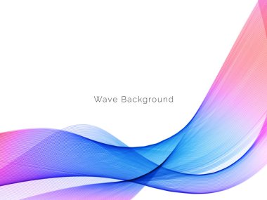 Renkli dalga tasarım vektörüyle dekoratif arkaplan