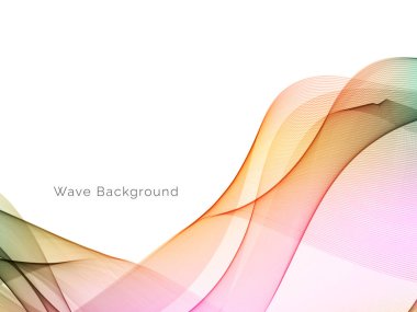 Renkli akış dalga tasarım vektörüyle soyut arkaplan