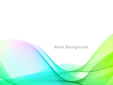 Renkli akış dalga tasarım vektörüyle soyut arkaplan