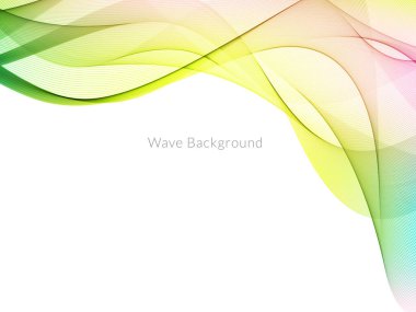 Renkli akış dalga tasarım vektörüyle soyut arkaplan