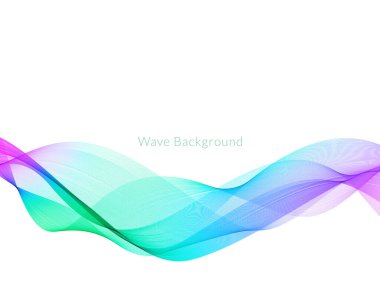 Çekici modern dalga konsepti dekoratif arka plan vektörü