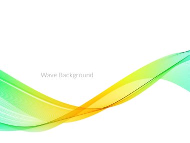 Renkli akış dalga tasarım vektörüyle soyut arkaplan