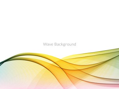 Çekici modern dalga konsepti dekoratif arka plan vektörü