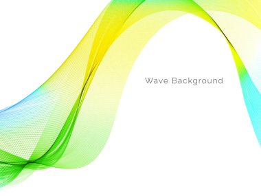 Renkli akış dalga tasarım vektörüyle soyut arkaplan