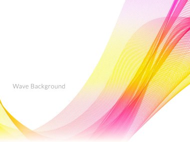 Renkli dalga tasarım vektörüyle dekoratif arkaplan