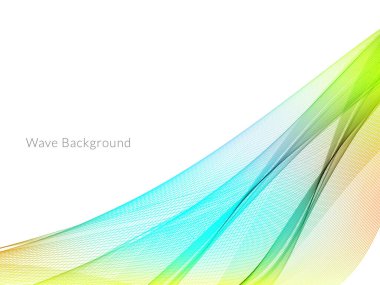 Çekici modern dalga konsepti dekoratif arka plan vektörü