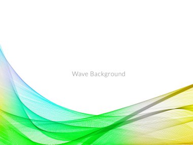 Renkli dalga tasarım vektörüyle dekoratif arkaplan