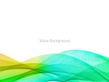 Renkli akış dalga tasarım vektörüyle soyut arkaplan