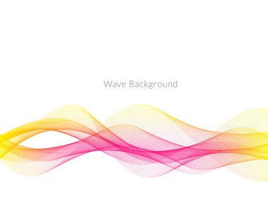 Çekici modern dalga konsepti dekoratif arka plan vektörü