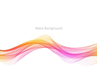 Renkli akış dalga tasarım vektörüyle soyut arkaplan