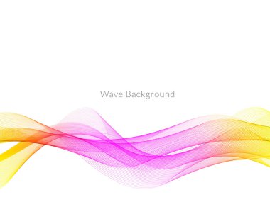 Çekici modern dalga konsepti dekoratif arka plan vektörü