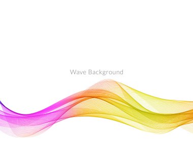 Renkli dalga tasarım vektörüyle dekoratif arkaplan