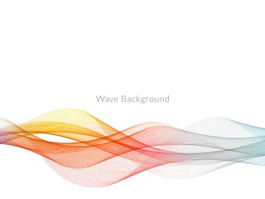 Çekici modern dalga konsepti dekoratif arka plan vektörü