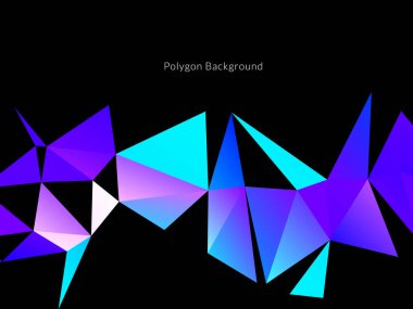 Modern renkli geometrik çokgen arkaplan vektörü