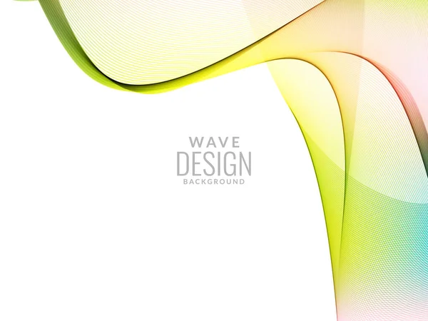 Fundo Abstrato Com Vetor Design Onda Fluente Colorido —  Vetores de Stock