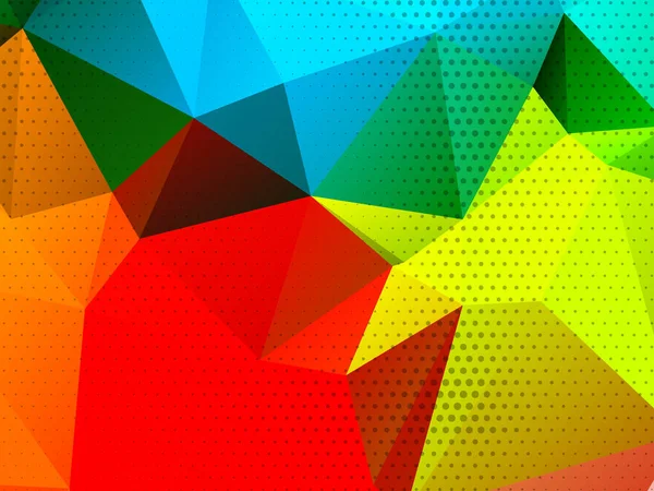 Vector Fondo Cristal Geométrico Triangular Colorido Abstracto — Vector de stock